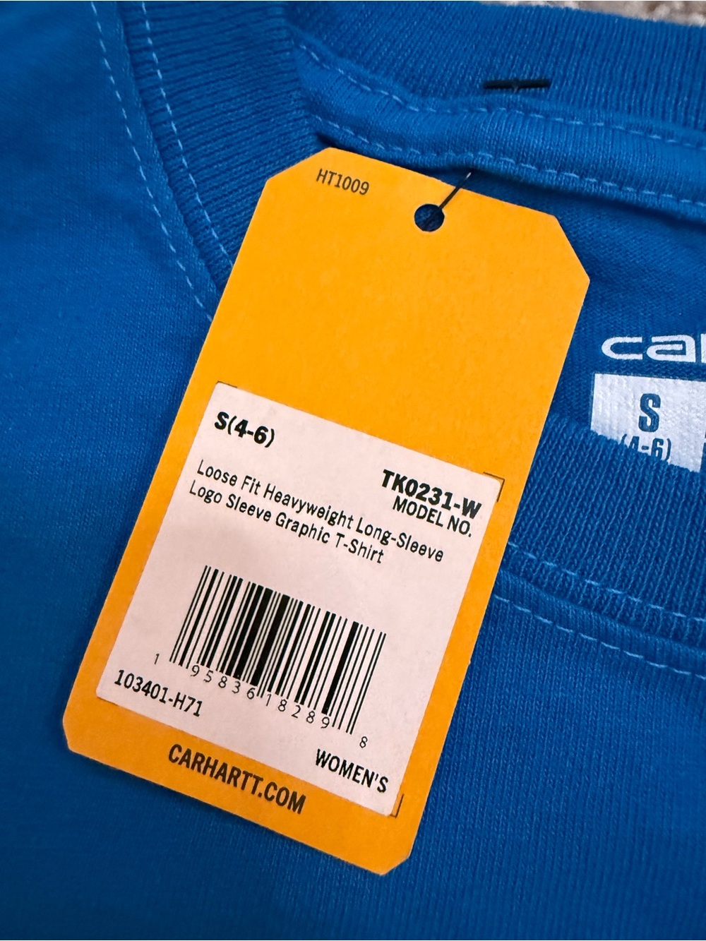 Carhartt Royal Blue Long Sleeve Tee - Picture 3 of 6